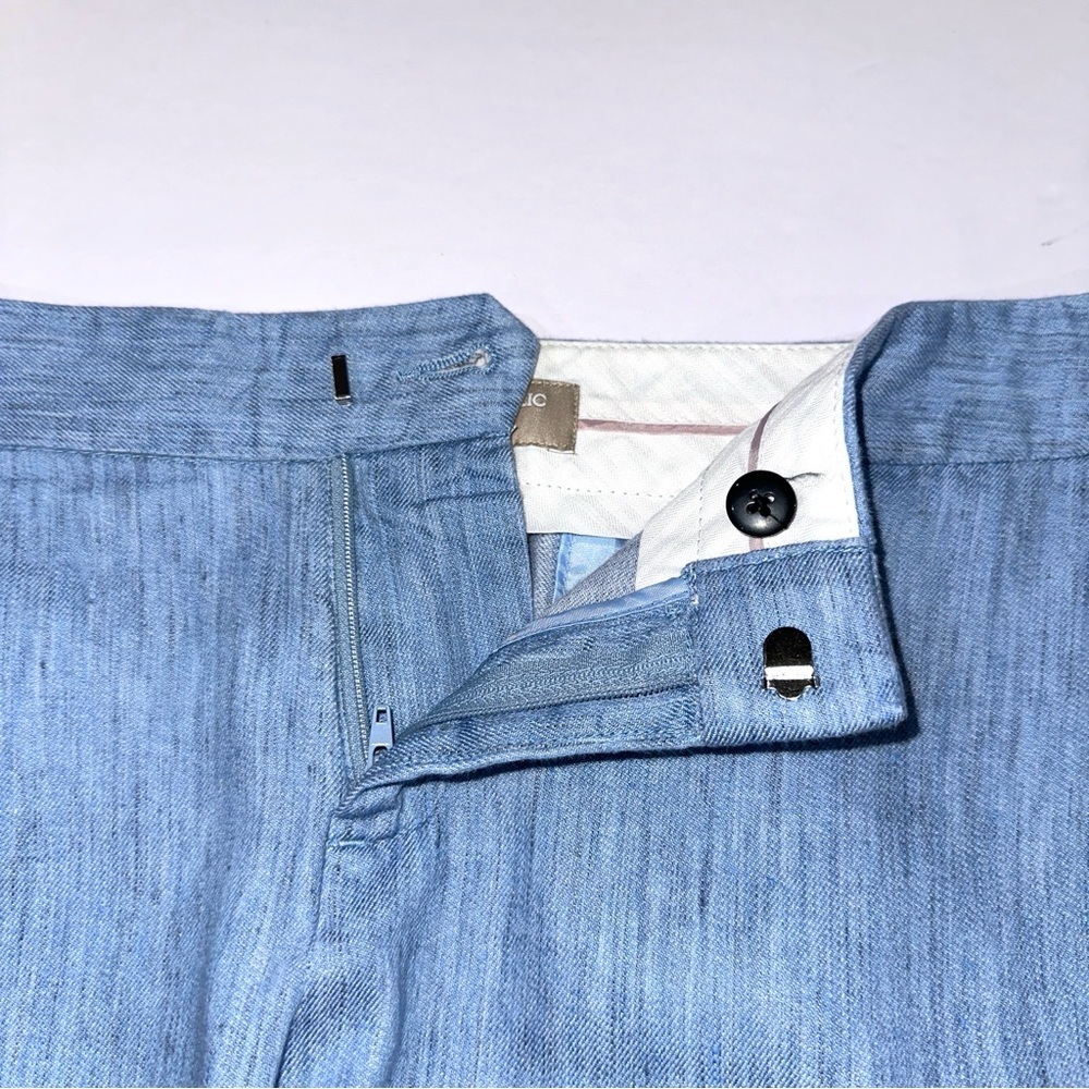 Banana Republic Martin Fit Light Blue Linen Blend Pant - Picture 5 of 8